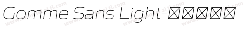 Gomme Sans Light字体转换